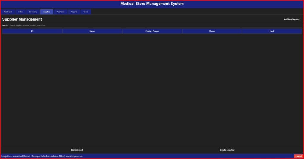 Medical Store App