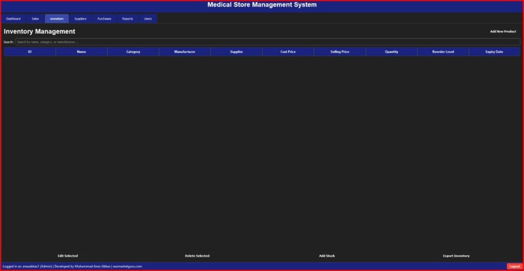 Medical Store App