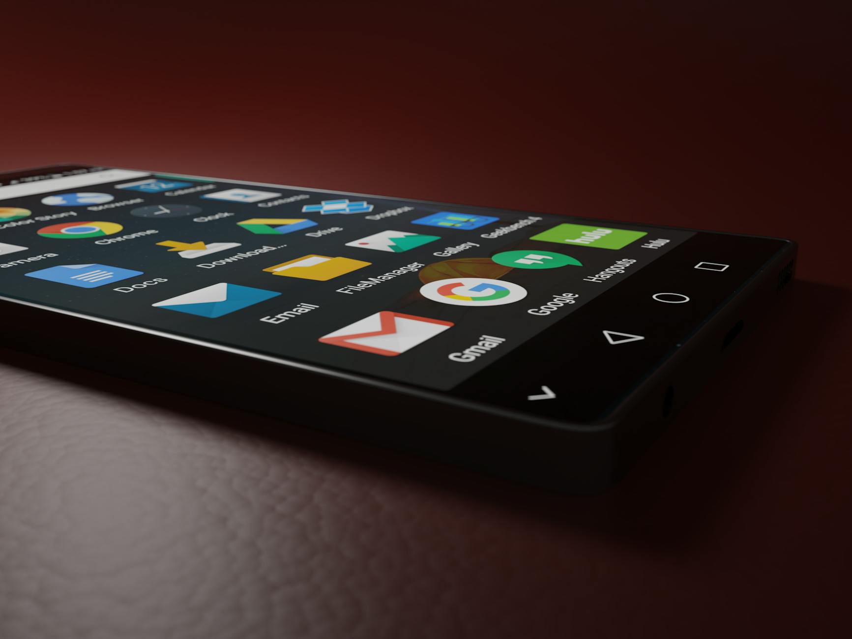 black android smartphone